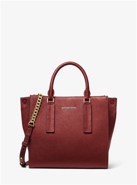 Alessa Medium Pebbled Leather Satchel – Michael Kors Pre.